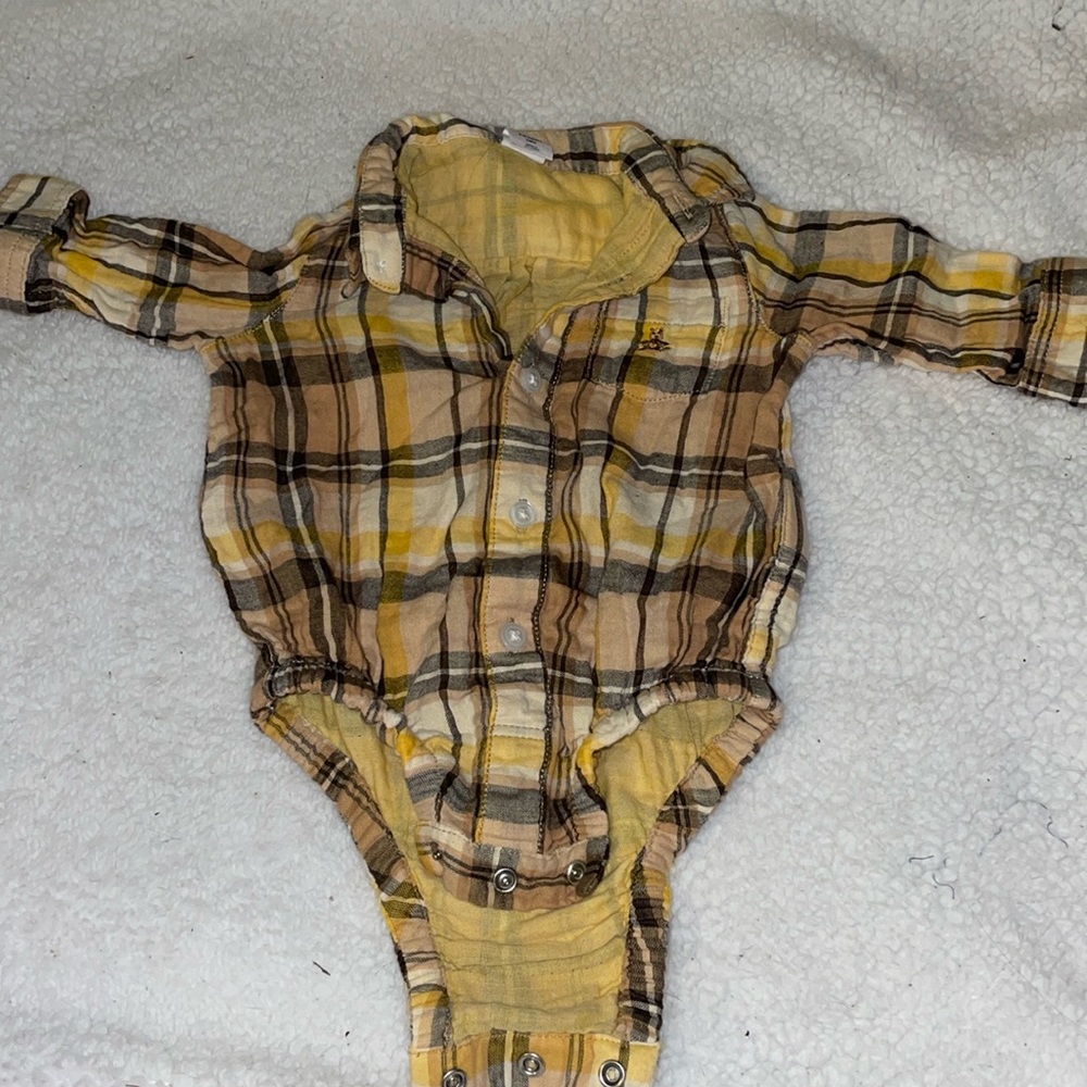 EUC plaid baby Gap one piece size 3-6 months